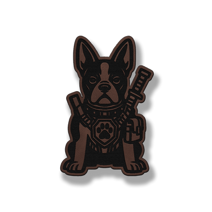 Tactical Boston Terrier Dog Patch – Leatherette Morale Patch