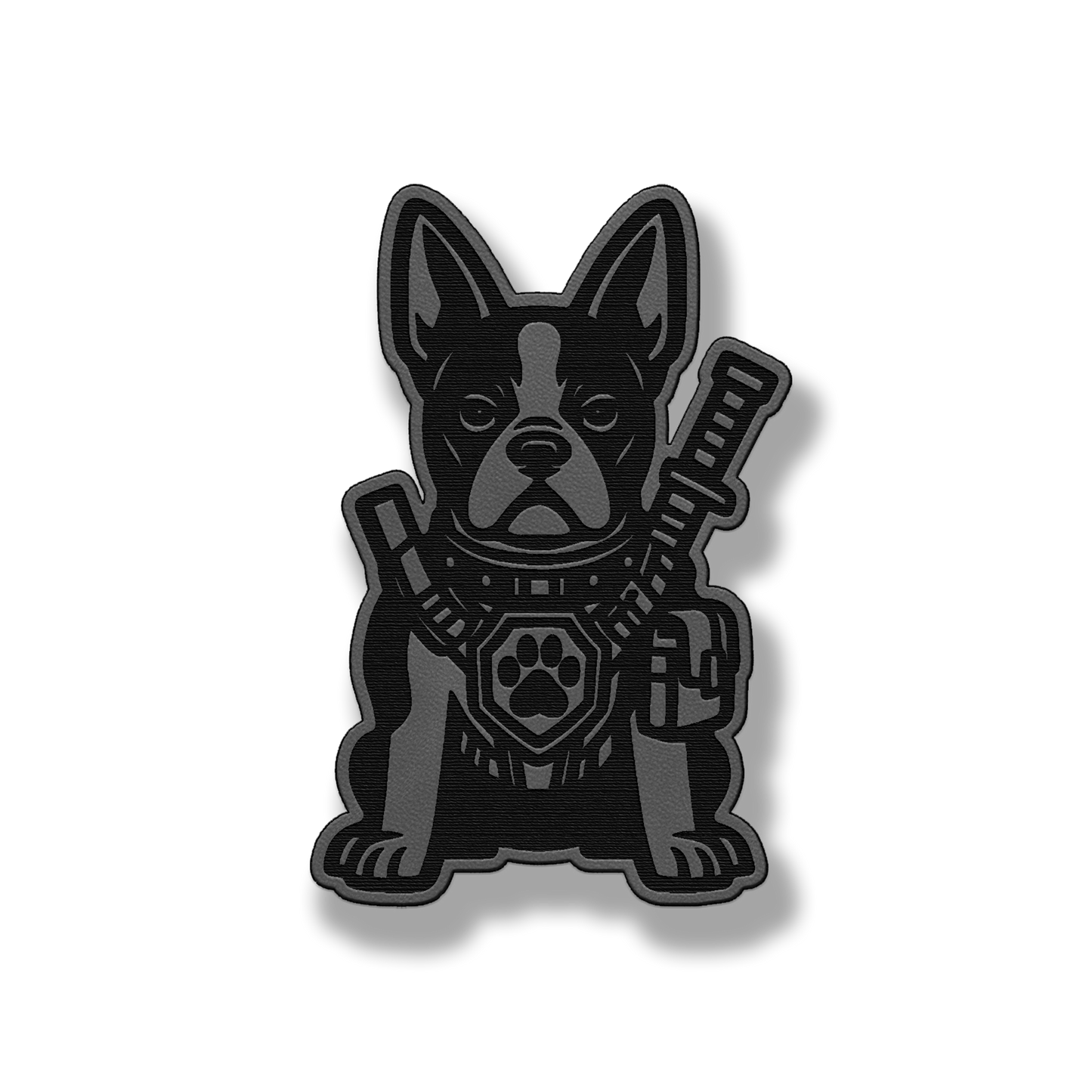 Tactical Boston Terrier Dog Patch – Leatherette Morale Patch