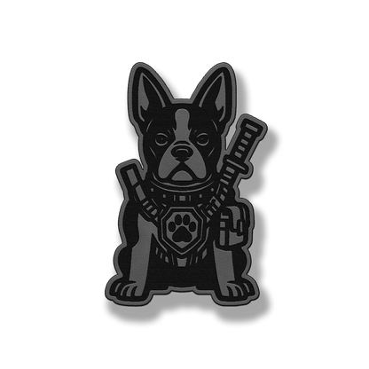 Tactical Boston Terrier Dog Patch – Leatherette Morale Patch