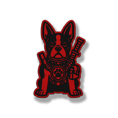 Tactical Boston Terrier Dog Patch – Leatherette Morale Patch