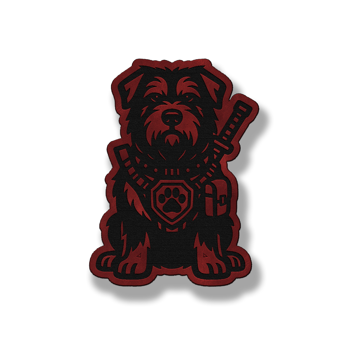 Tactical Bouvier Dog Patch – Leatherette Morale Patch