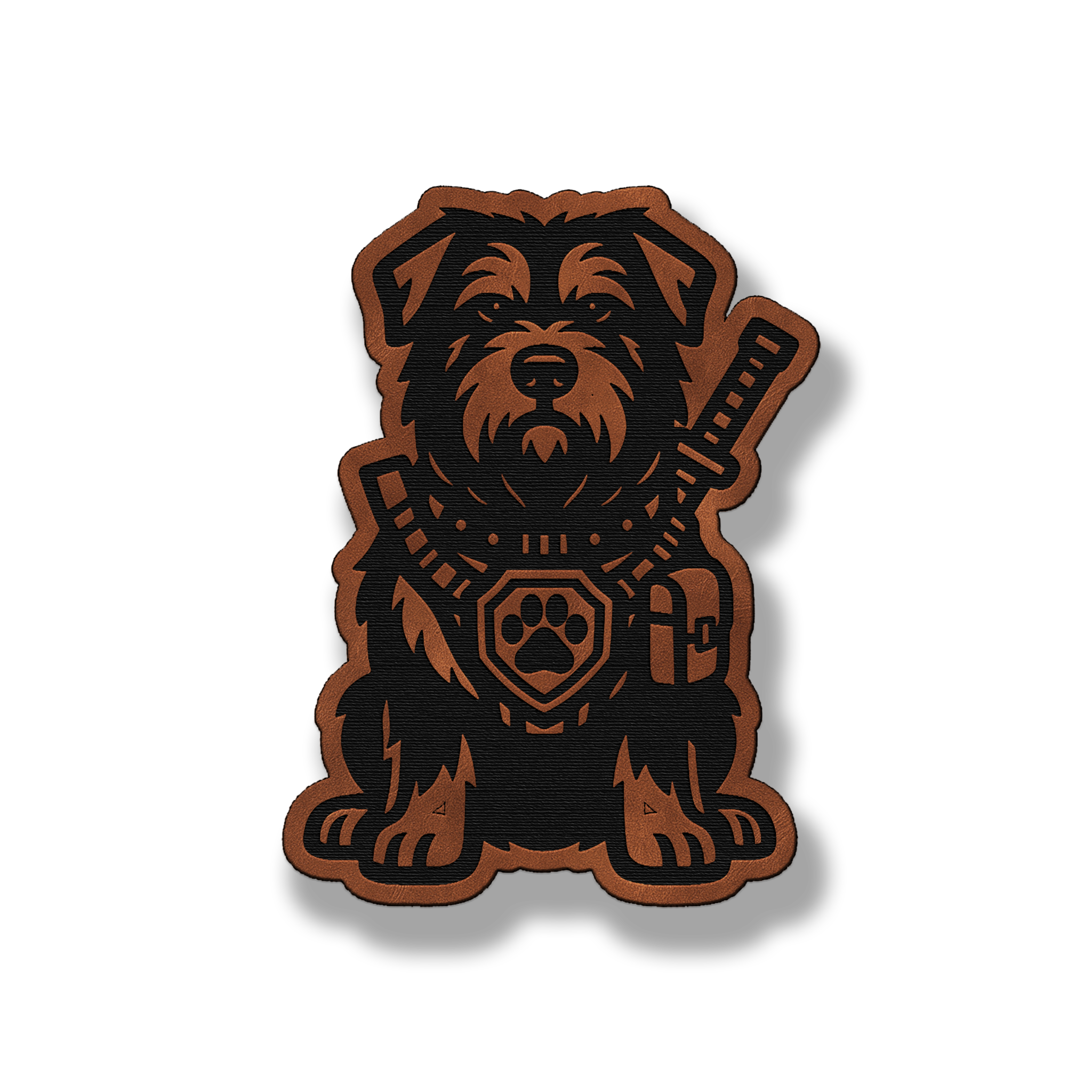 Tactical Bouvier Dog Patch – Leatherette Morale Patch – PatchBuilt