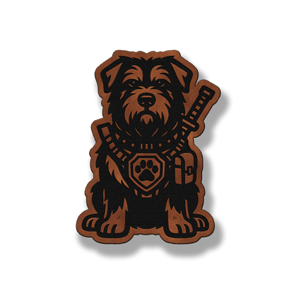 Tactical Bouvier Dog Patch – Leatherette Morale Patch