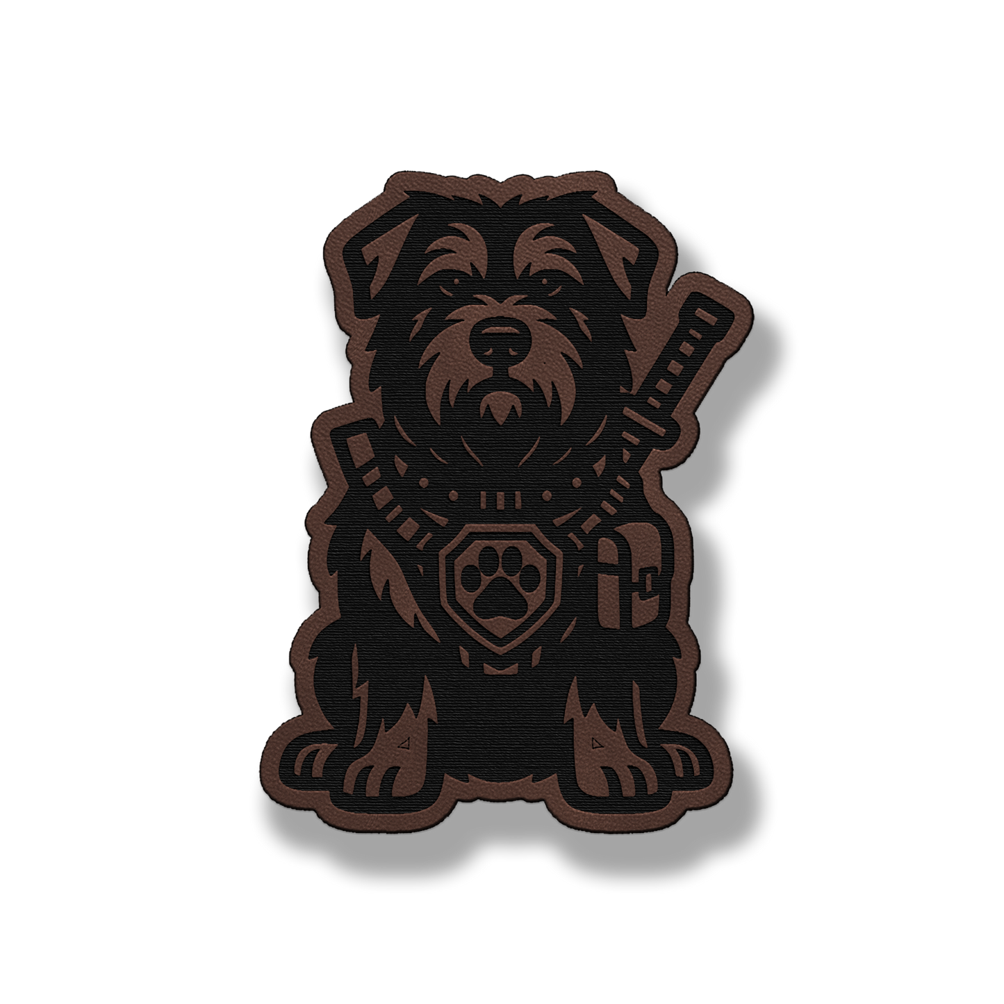 Tactical Bouvier Dog Patch – Leatherette Morale Patch