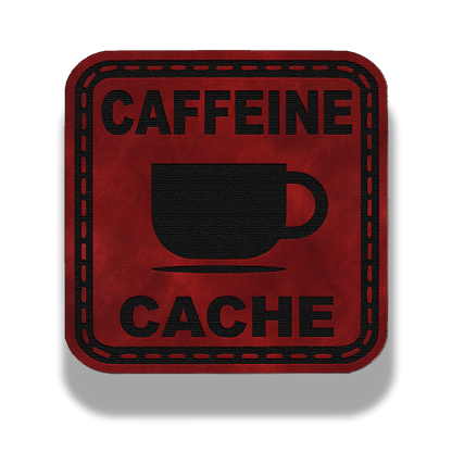 Caffeine Cache Patch – Leatherette Morale Patch