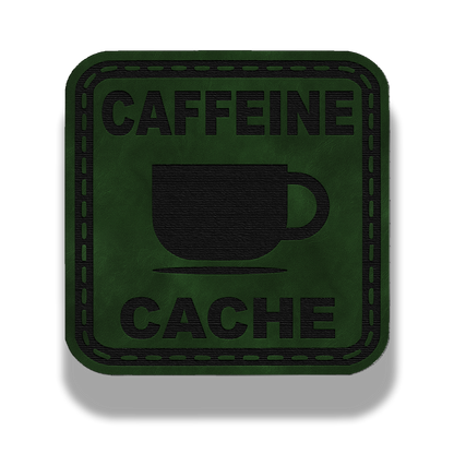 Caffeine Cache Patch – Leatherette Morale Patch
