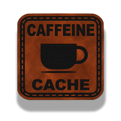 Caffeine Cache Patch – Leatherette Morale Patch