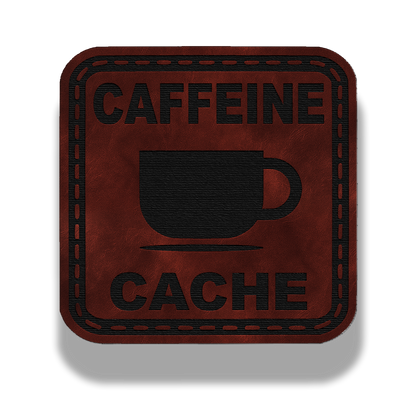 Caffeine Cache Patch – Leatherette Morale Patch