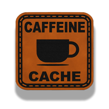 Caffeine Cache Patch – Leatherette Morale Patch