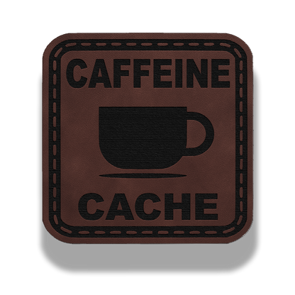 Caffeine Cache Patch – Leatherette Morale Patch
