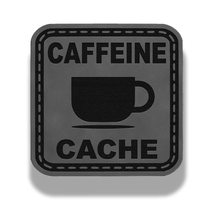 Caffeine Cache Patch – Leatherette Morale Patch
