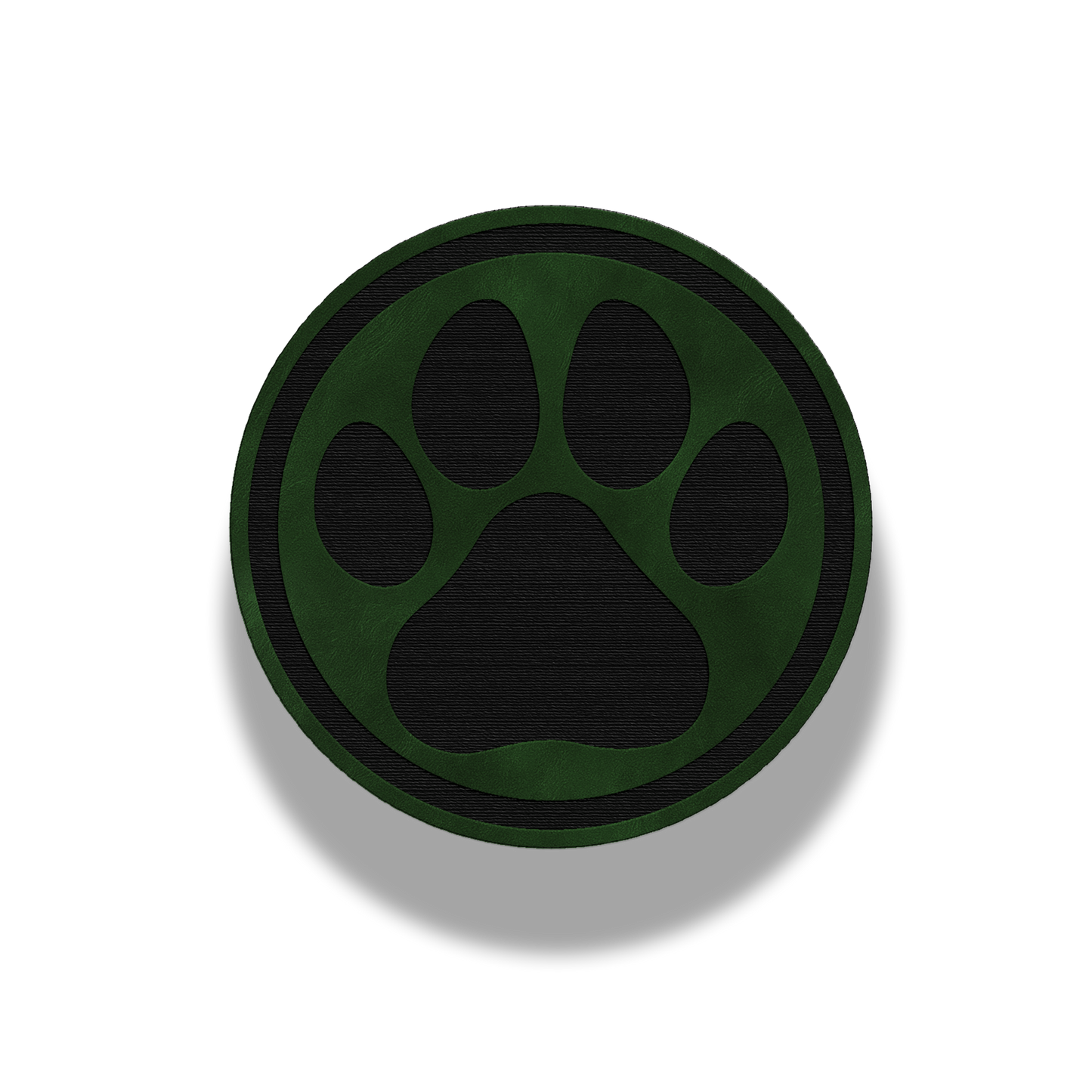 Circle Paw Print Patch – Leatherette Patch