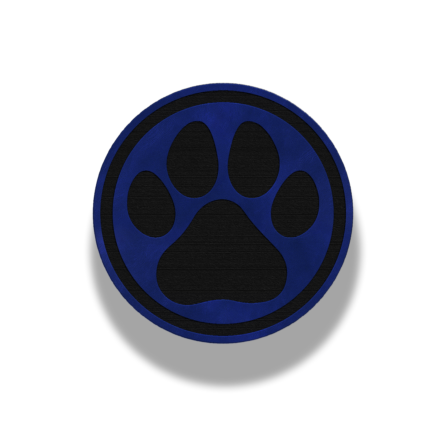 Circle Paw Print Patch – Leatherette Patch
