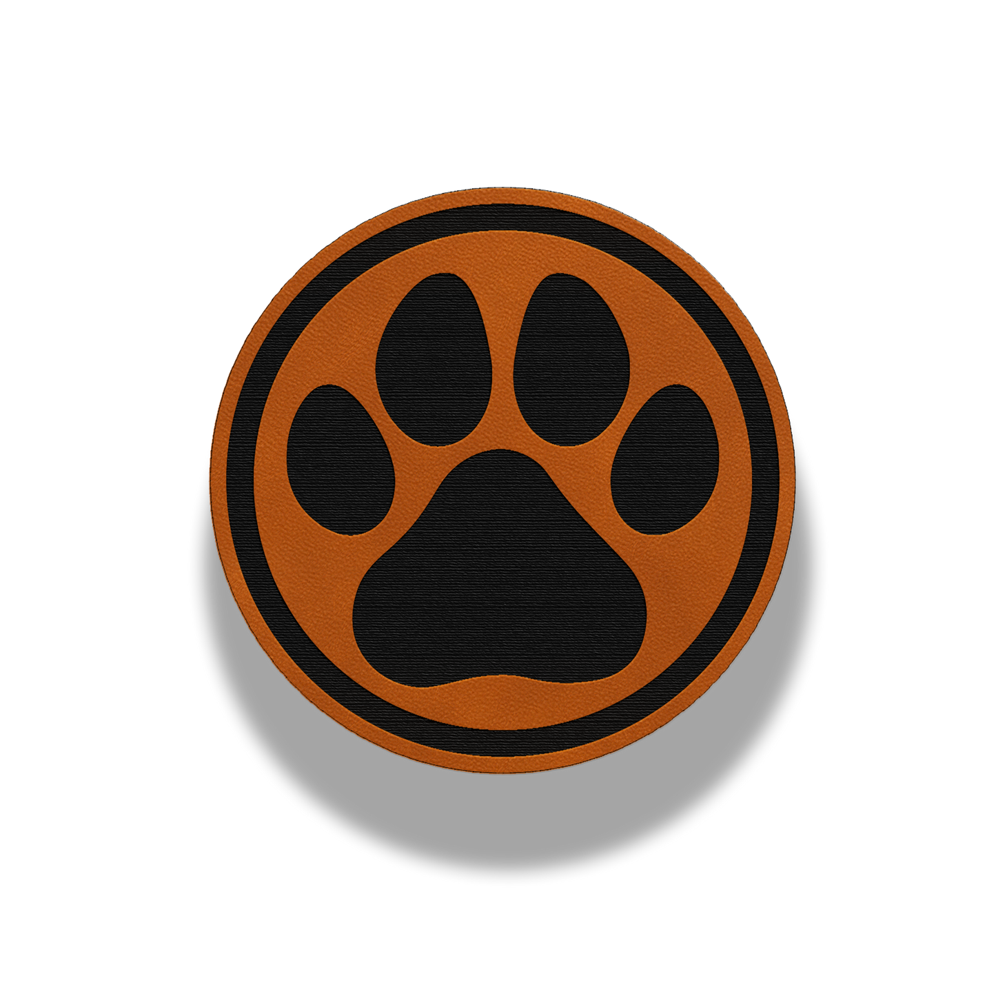 Circle Paw Print Patch – Leatherette Patch