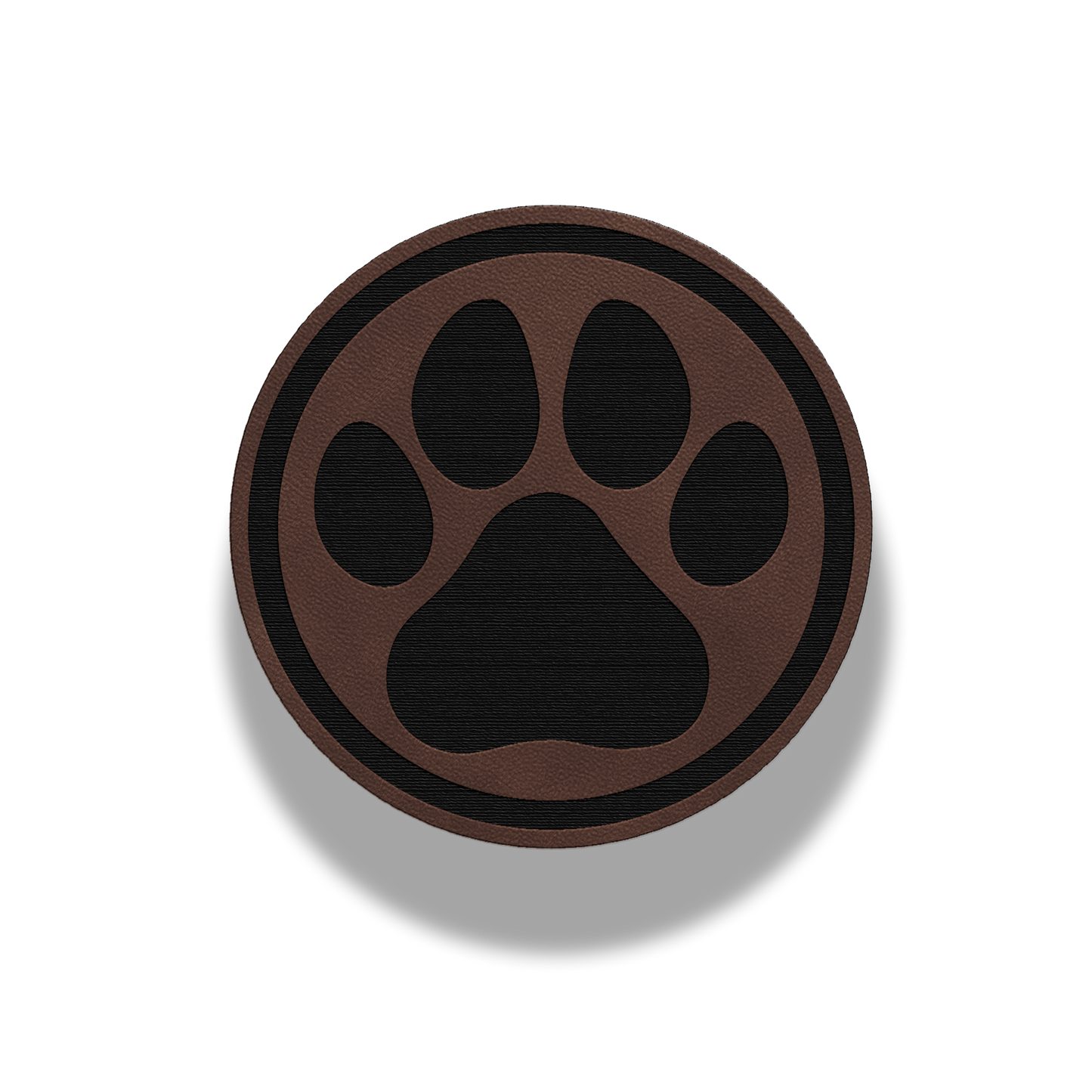 Circle Paw Print Patch – Leatherette Patch