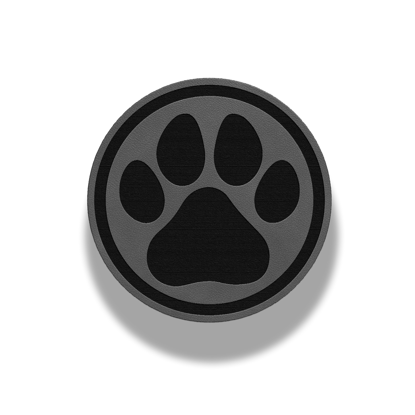 Circle Paw Print Patch – Leatherette Patch