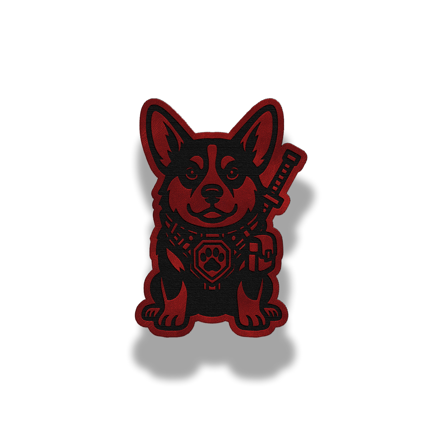 Tactical Corgi Patch – Leatherette Morale Patch