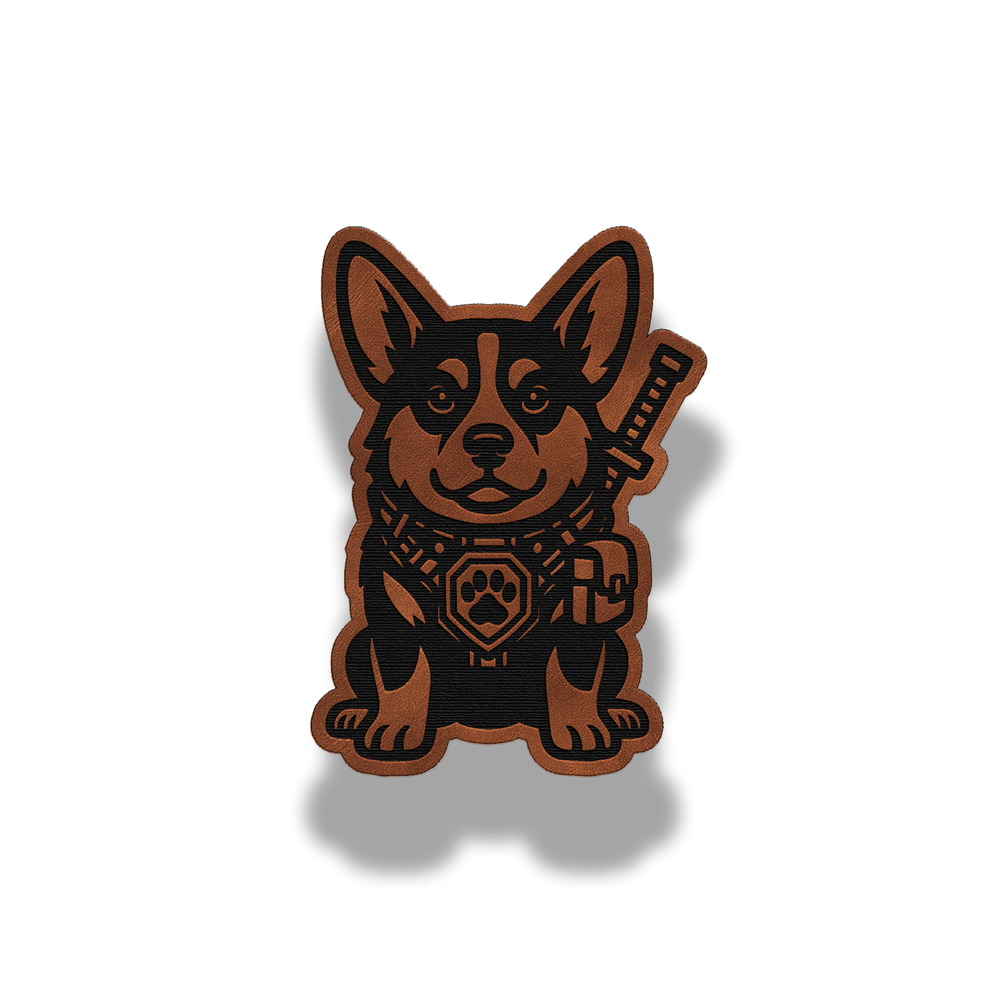 Tactical Corgi Patch – Leatherette Morale Patch