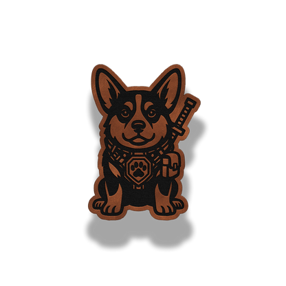 Tactical Corgi Patch – Leatherette Morale Patch