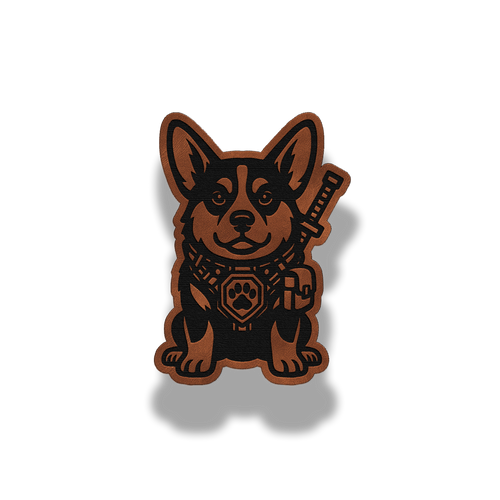 Tactical Corgi Patch – Leatherette Morale Patch