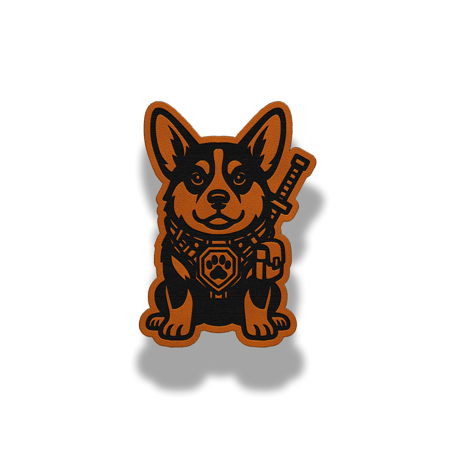 Tactical Corgi Patch – Leatherette Morale Patch