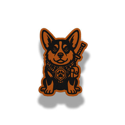 Tactical Corgi Patch – Leatherette Morale Patch