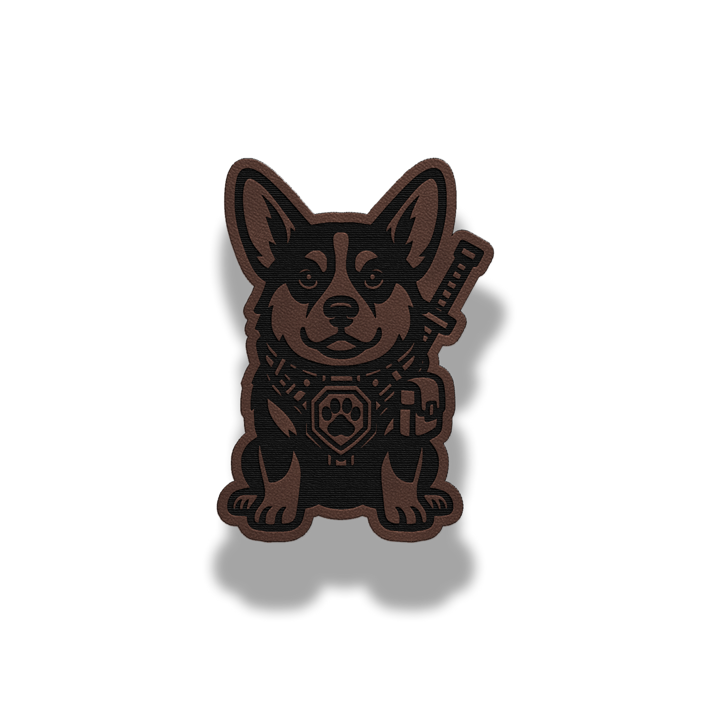 Tactical Corgi Patch – Leatherette Morale Patch