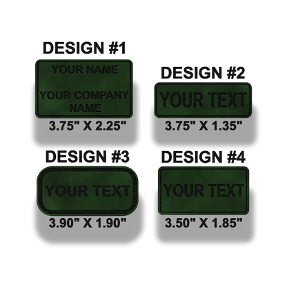 Custom Leatherette Name Patch – Personalized Text Patch - 8 Colors