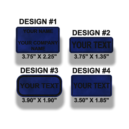 Custom Leatherette Name Patch – Personalized Text Patch - 8 Colors