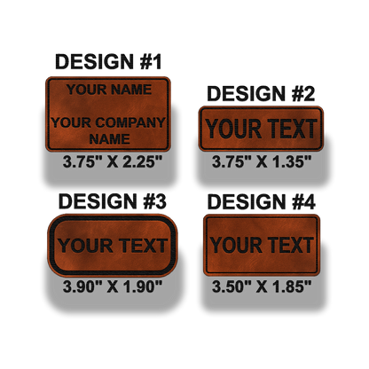 Custom Leatherette Name Patch – Personalized Text Patch - 8 Colors