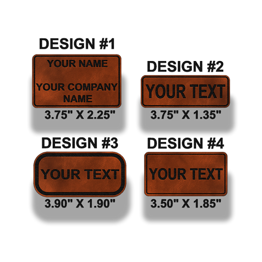 Custom Leatherette Name Patch – Personalized Text Patch - 8 Colors