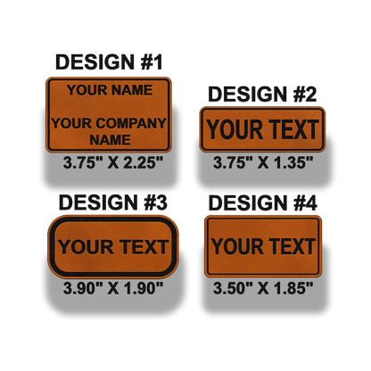 Custom Leatherette Name Patch – Personalized Text Patch - 8 Colors