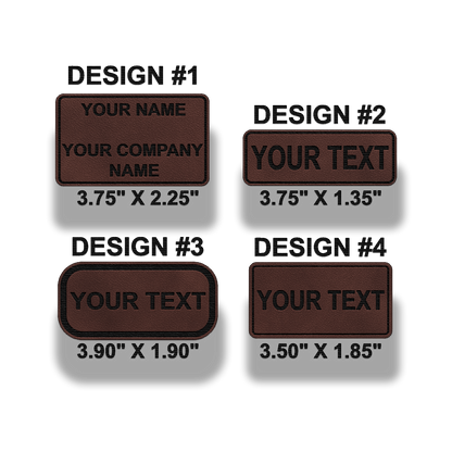 Custom Leatherette Name Patch – Personalized Text Patch - 8 Colors