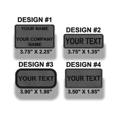 Custom Leatherette Name Patch – Personalized Text Patch - 8 Colors