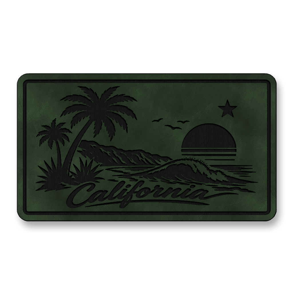 California Beach Sunset Patch – Leatherette Morale Patch