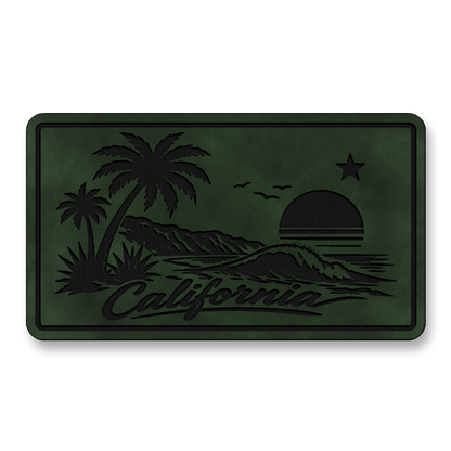 California Beach Sunset Patch – Leatherette Morale Patch