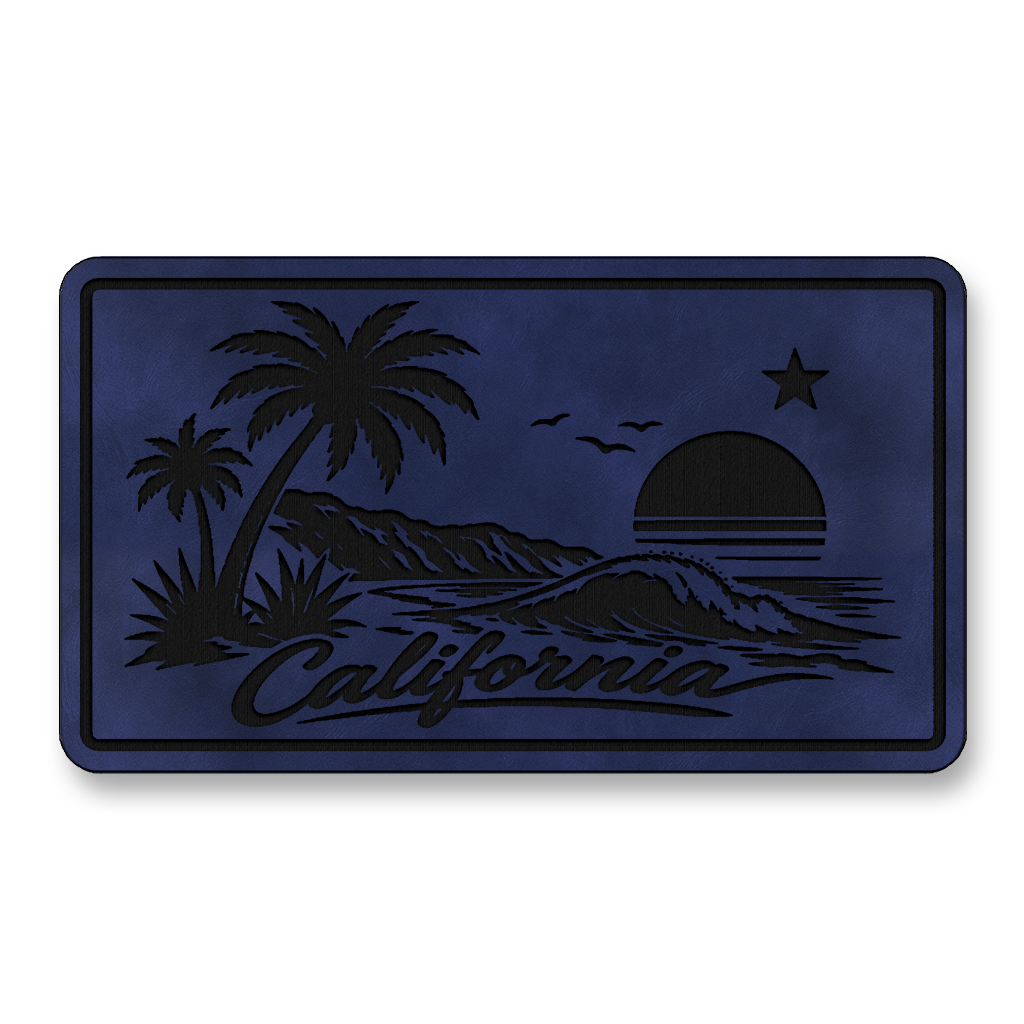 California Beach Sunset Patch – Leatherette Morale Patch