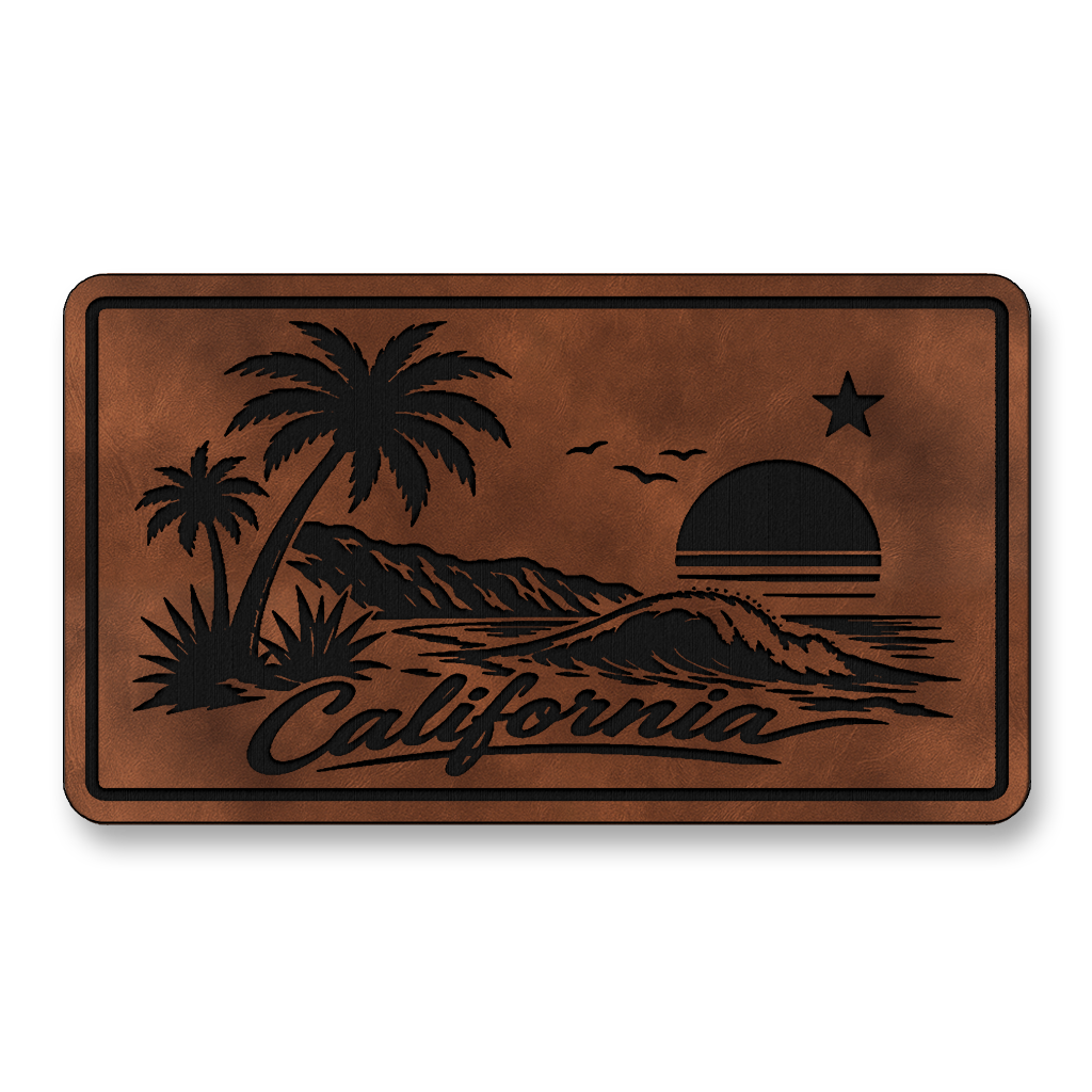 California Beach Sunset Patch – Leatherette Morale Patch