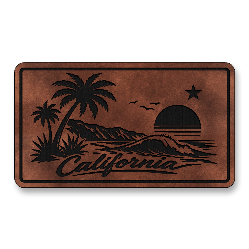California Beach Sunset Patch – Leatherette Morale Patch
