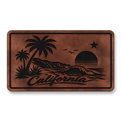California Beach Sunset Patch – Leatherette Morale Patch