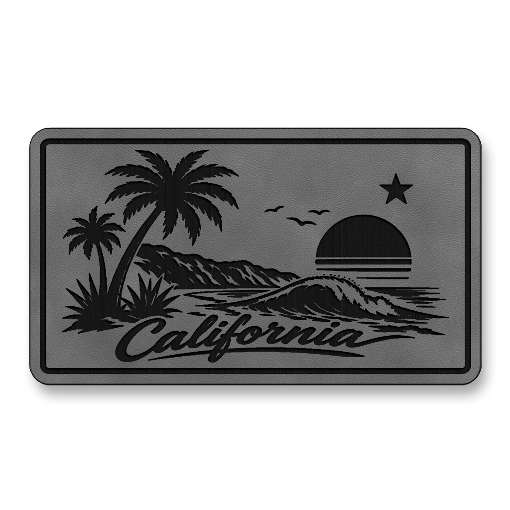 California Beach Sunset Patch – Leatherette Morale Patch