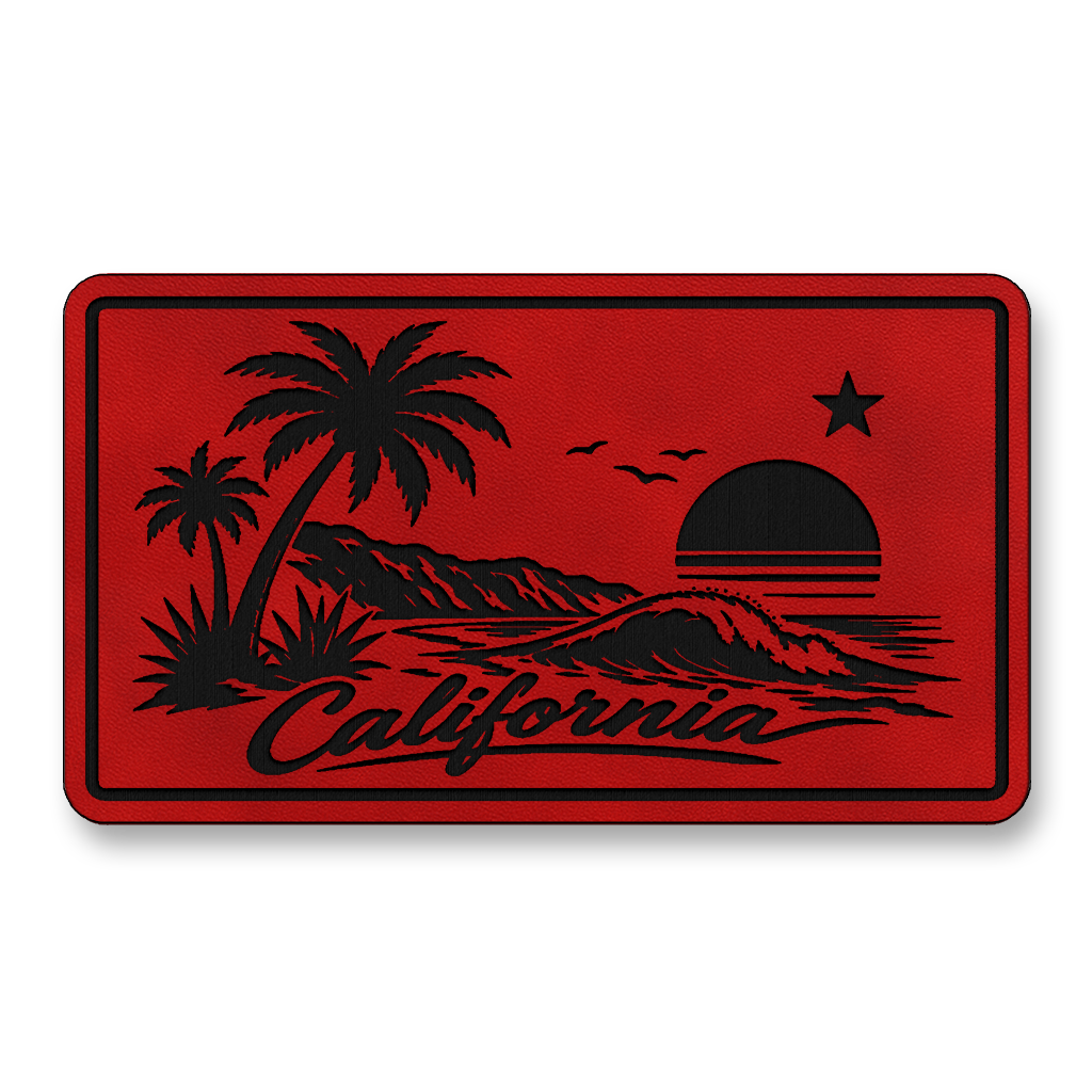 California Beach Sunset Patch – Leatherette Morale Patch