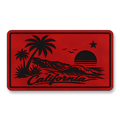 California Beach Sunset Patch – Leatherette Morale Patch