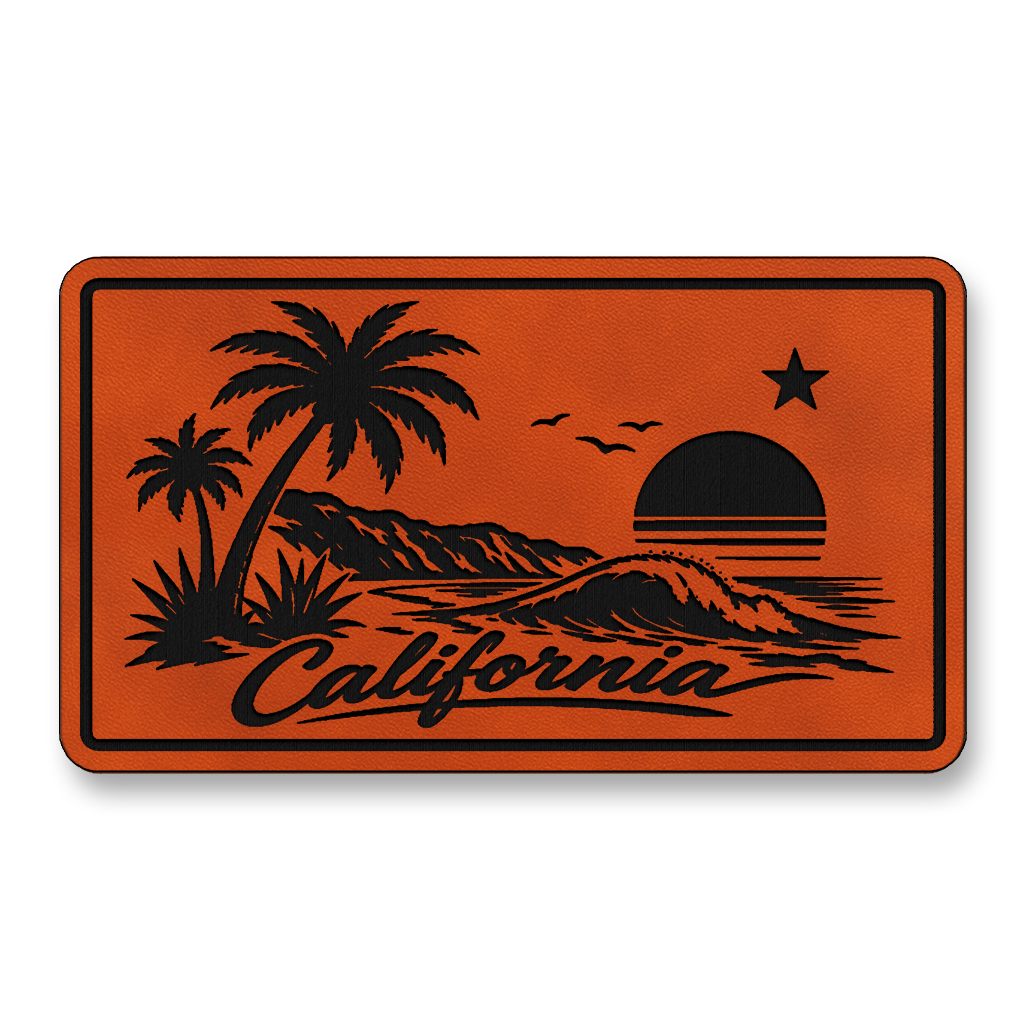 California Beach Sunset Patch – Leatherette Morale Patch