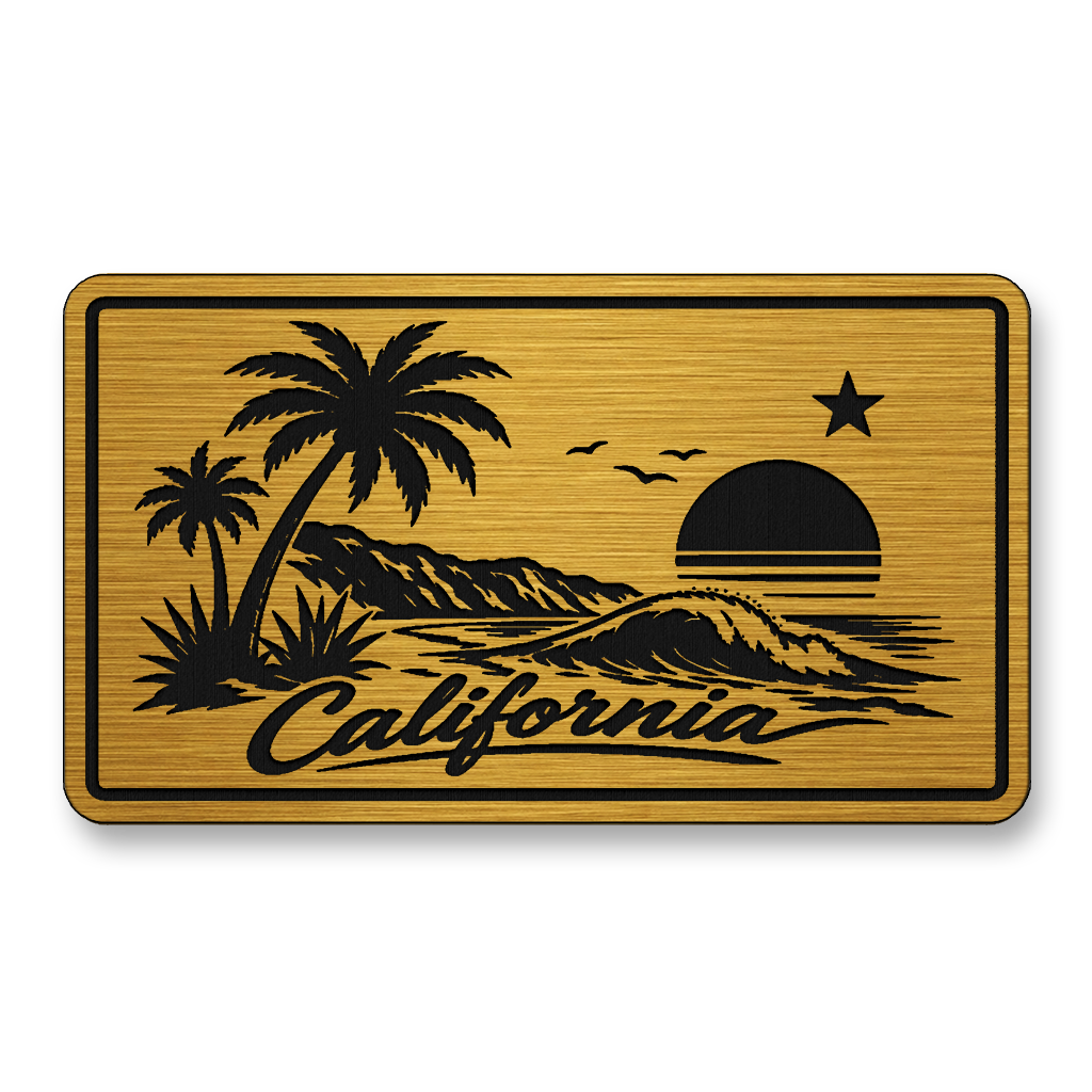 California Beach Sunset Patch – Leatherette Morale Patch