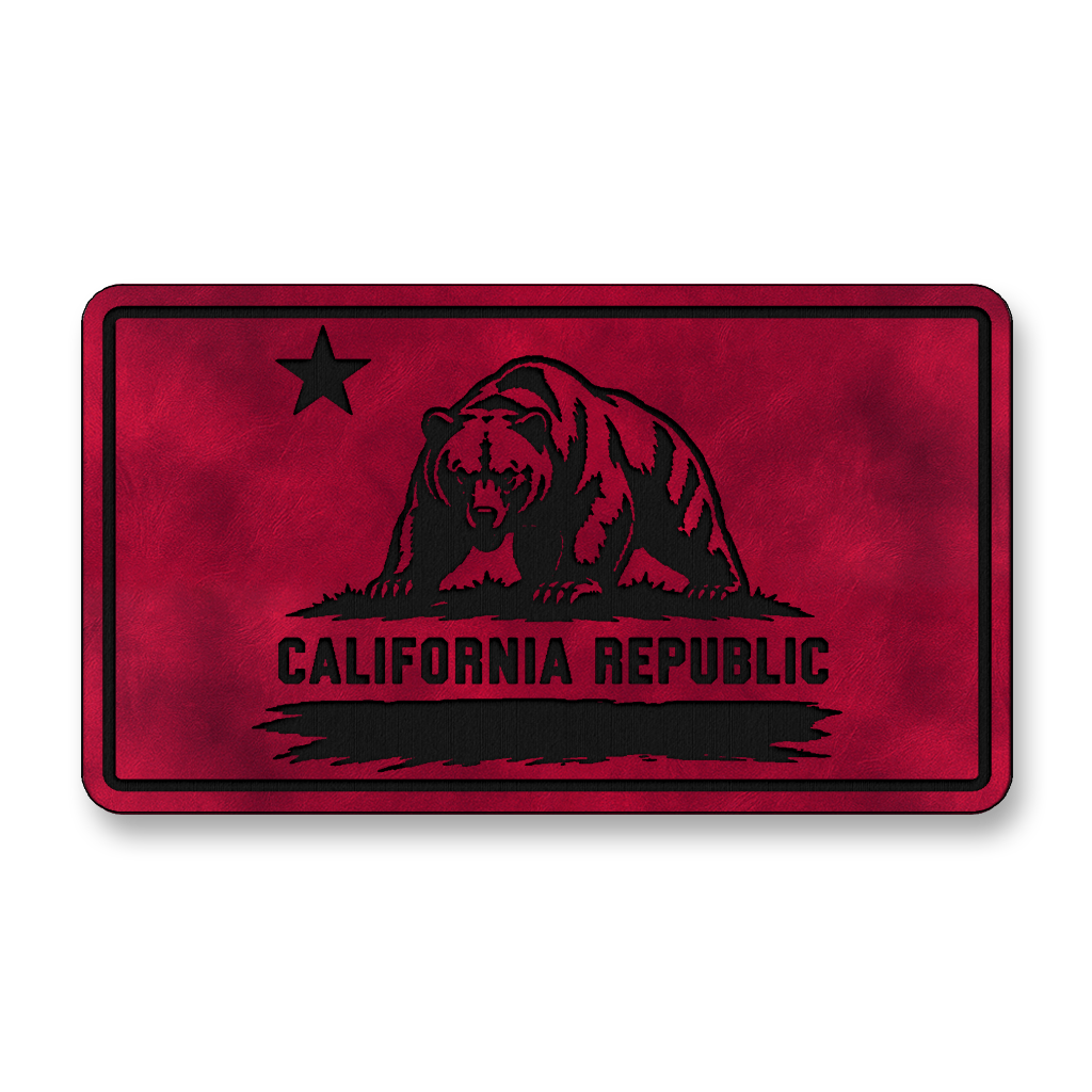 California Republic Bear Flag Patch – Leatherette Morale Patch