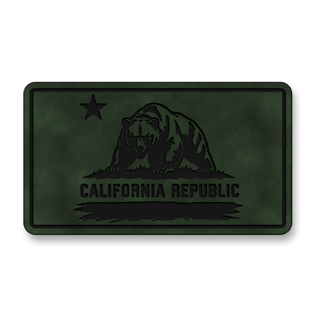 California Republic Bear Flag Patch – Leatherette Morale Patch