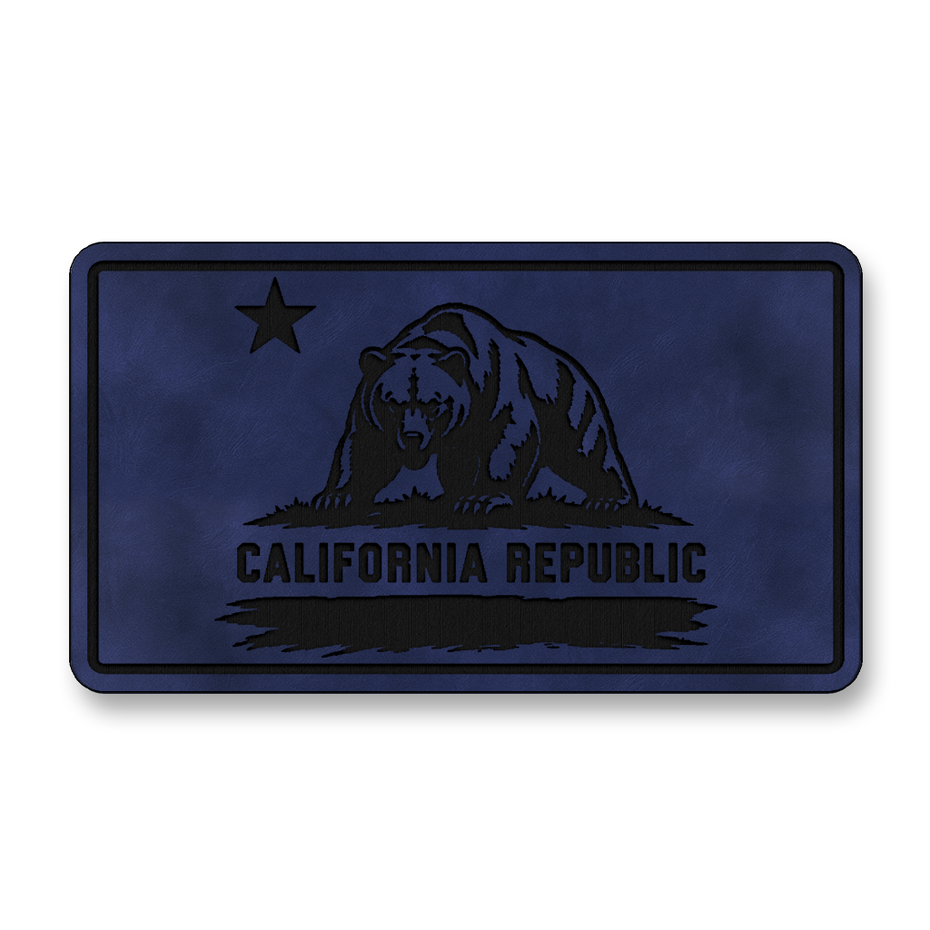 California Republic Bear Flag Patch – Leatherette Morale Patch