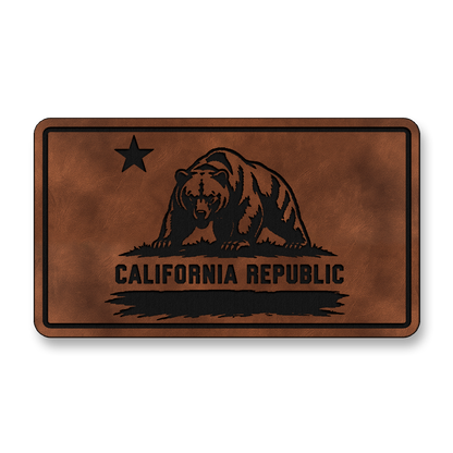 California Republic Bear Flag Patch – Leatherette Morale Patch