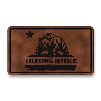 California Republic Bear Flag Patch – Leatherette Morale Patch